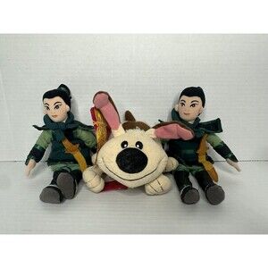 Disney Store Mulan Bean Plush Set of 3 - Warrior Mulan (2), Little Brother